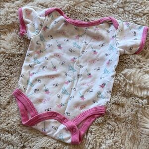 Pink and White Baby One Piece Princess Onesie 0-3mo baby girls